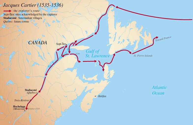 the route of jacques cartier voyage